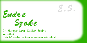 endre szoke business card